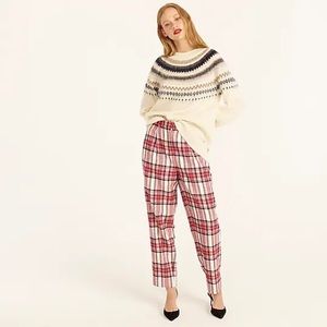 J. Crew NEW Tapered-leg wool pant in vintage plaid